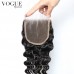 Deep Curly 4x4 Brazilian Virgin Human Hair, Natural Hairline,Baby Hair